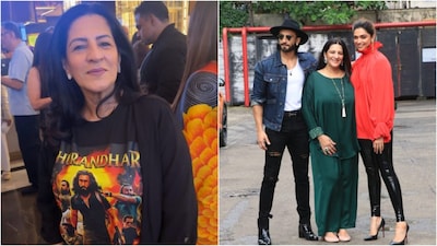 Ranveer Singh's Mom Steals Spotlight in 'Hamza' T-shirt at Dhurandhar 2 Screening