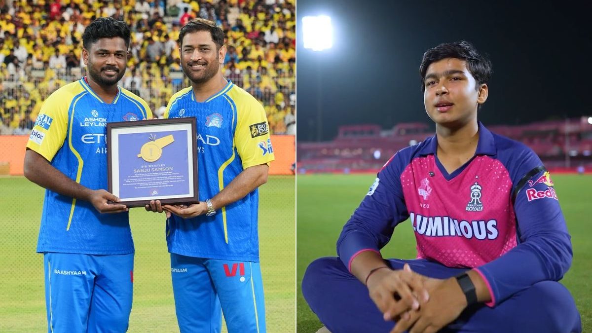 While Sanju Samson has joined CSK, Vaibhav Suryavanshi is set to play his second IPL season at age 14. Image: CSK/IPL While Sanju Samson has joined CSK, Vaibhav Suryavanshi is set to play his second IPL season at age 14. Image: CSK/IPL
