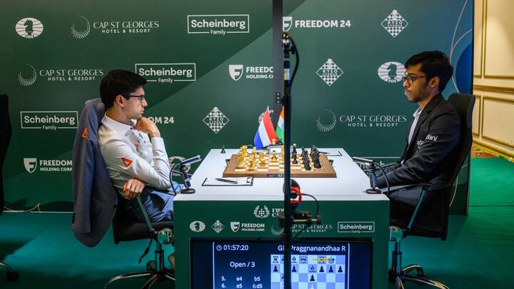 Fide Candidates 2026 Chess Round 8 Highlights: Praggnanandhaa loses to Giri; Divya in joint-lead with Vaishali
