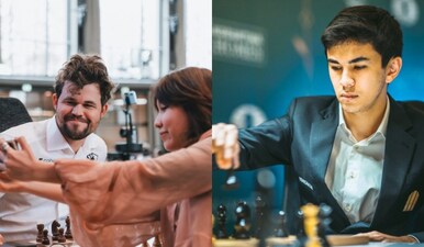 Magnus Carlsen has revealed that even his wife is talking about Javokhir Sindarov's impressive run at Fide Candidates 2026. Images: Ivica Müller/Fide
