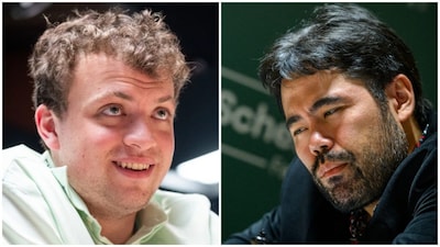 Hans Niemann doesn't share friendly relations with fellow American GM Hikaru Nakamura, having named him in his 100 million-dollar lawsuit following the 2022 cheating scandal. Image credit: Freestyle Chess/Fide 