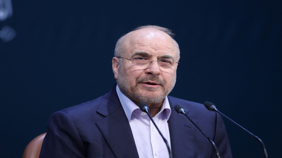 Iranian Parliament Speaker Mohammad Bagher Ghalibaf speaks during a press conference in Tehran, Iran, on November 27, 2024. Reuters File