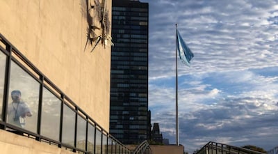 The United Nations flag flutters during the 80th U.N. Nations General Assembly outside their headquarters in New York City, U.S.,September 26, 2025. REUTERS