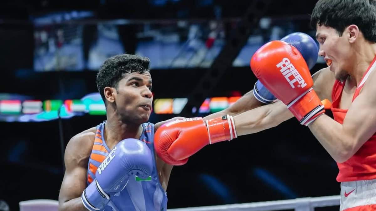 India’s Vishvanath Suresh stuns world No 1 Sanzhar Tashkenbay in Asian Boxing Championships, advances to semis
