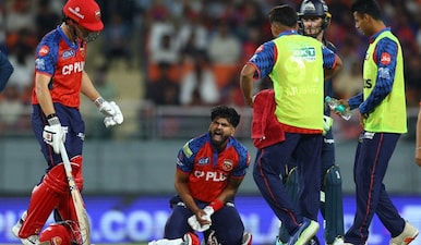 Shreyas Iyer suffered a brutal blow on his wrist while batting in PBKS' first game. Image: Reuters