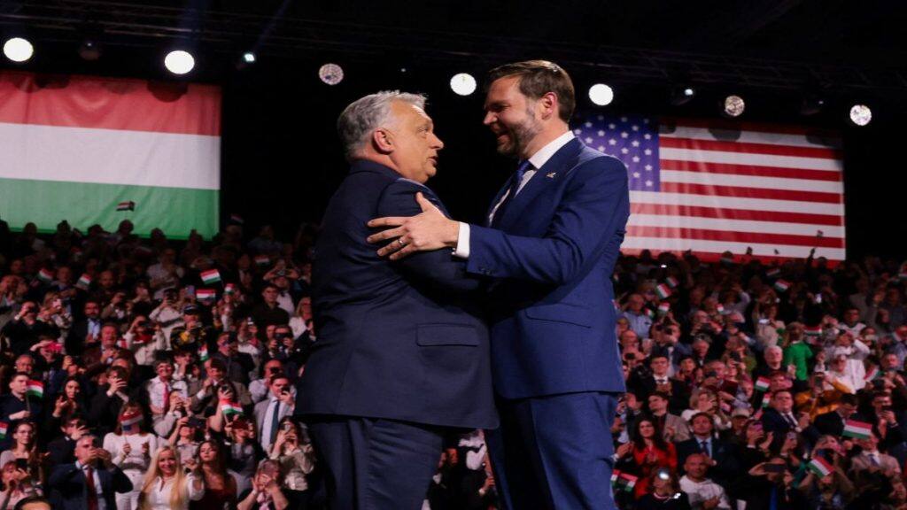 US Vice President JD Vance with then Hungarian Prime Minister Viktor Orban. Reuters