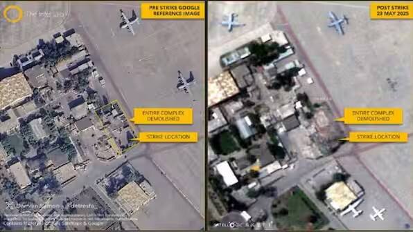 The damage at Nur Khan military base in Pakistan.