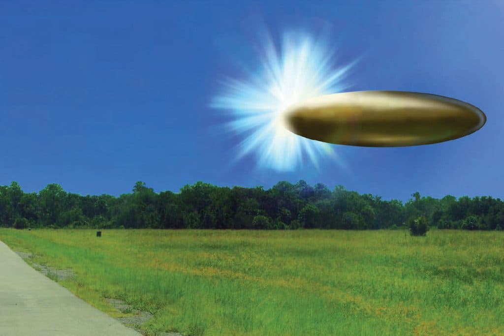 A football-shaped body reported by the US Indo-Pacific Command in 2024 is seen as part of a series of documents of unidentified aerial phenomenon (UAP) released by the US Defense Department on May 8, 2026. Image/US Department of Defense