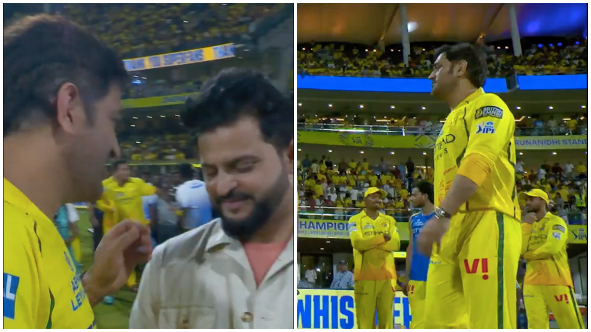 MS Dhoni reunites with Suresh Raina in an emotional moment during CSK's ...