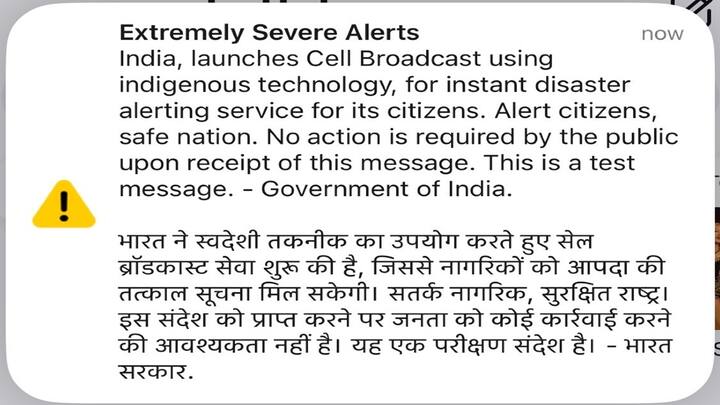 Phones beep across India as government tests new nationwide emergency alert system