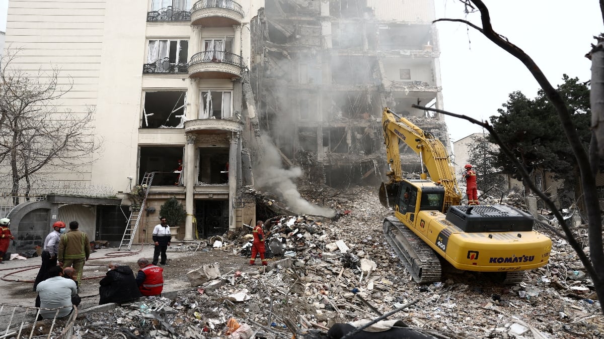 A view of a residential building damaged by a strike, amid the US-Israeli conflict with Iran, in Tehran, Iran, on March 23, 2026. Reuters File