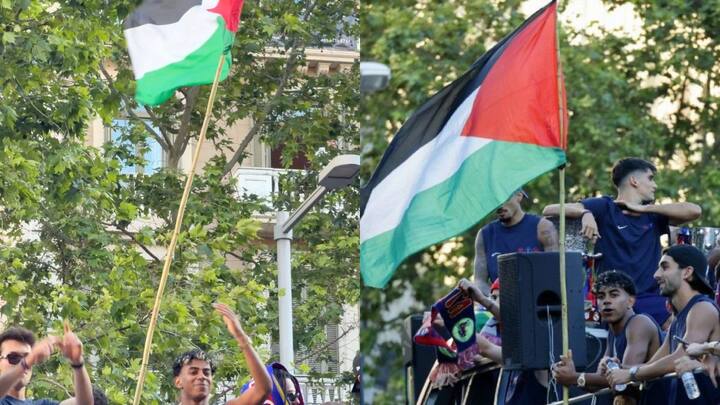 'Lamine Yamal isn’t afraid to speak': Social media divided as Barcelona star waves Palestine flag