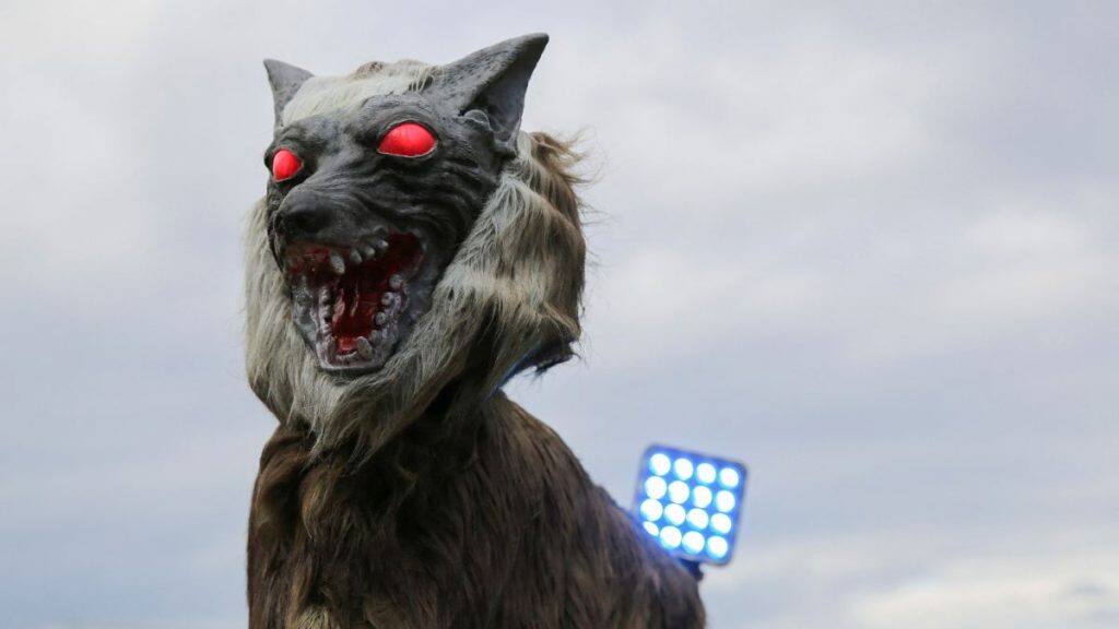 A robot called Monster Wolf, equipped with sensors that can detect wildlife, is installed in an effort to scare away bears that have become an increasingly dangerous nuisance near farms, in Takikawa, Hokkaido Prefecture, Japan, October 17, 2024. File Image/Reuters