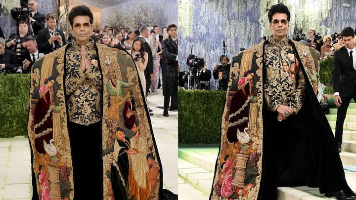 Karan Johar makes Met Gala debut in Manish Malhotra outfit inspired by Raja Ravi Varma's art, says 'I started as a fashion designer and...' | WATCH