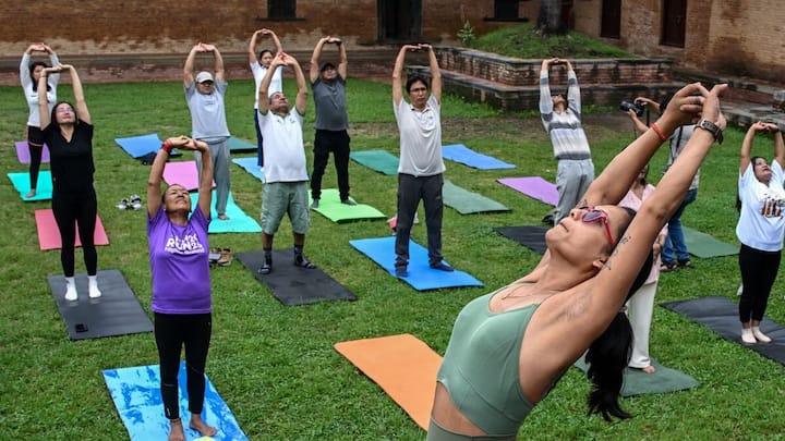 International Yoga Day: Celebrities join in as celebrations take place across the world. International Yoga Day: Celebrities join in as celebrations take place across the world.