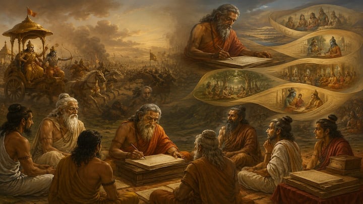 One epic, many names: The myth of Mahabharata’s evolution from Jaya and Bharata