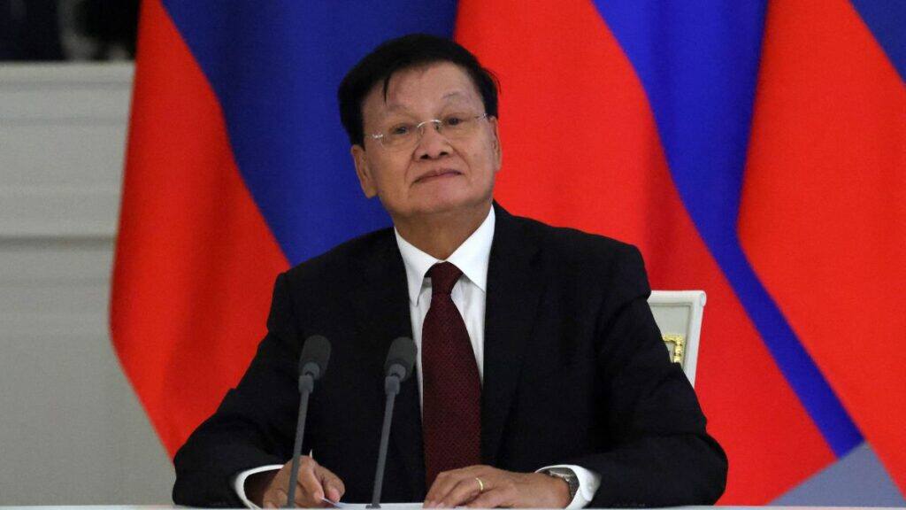 Laotian President Thongloun Sisoulith attends a ceremony of exchange of documents following talks with Russian President Vladimir Putin at the Kremlin in Moscow, Russia, July 31, 2025. File Image/Pool via Reuters
