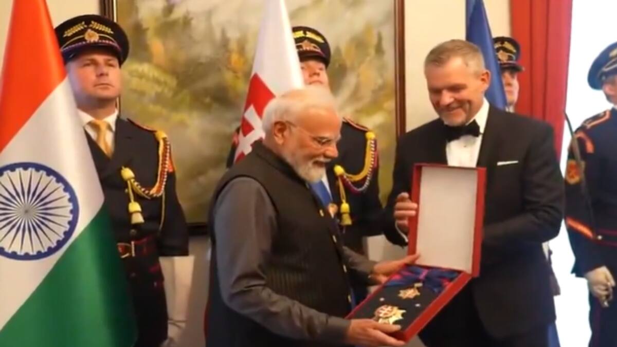 PM Modi receives Slovakia's highest honour, his 33rd international ...