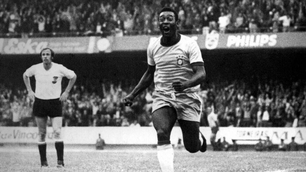 Pele - Brazil celebrates a goal. Image/Action Images Studio via Reuters