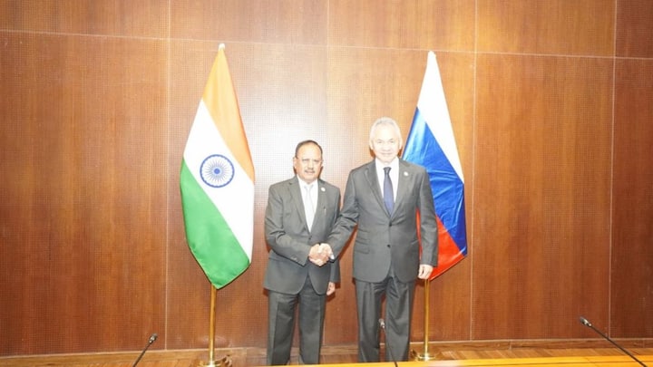 NSA Ajit Doval meets Russian counterpart Shoigu, discusses, Brics cooperation and bilateral ties NSA Ajit Doval meets Russian counterpart Shoigu, discusses, Brics cooperation and bilateral ties