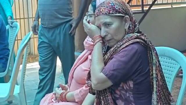 The family of Aditya Sharma, a seafarer killed in the strike on MT Settebello. ANI
