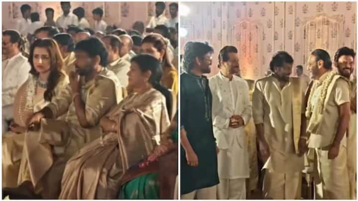 Chiranjeevi, Anil Kapoor attend actor-politician Khushbu Sundar's wedding ceremony, Trisha Krishnan arrives without Thalapathy Vijay: WATCH Firstpost Image