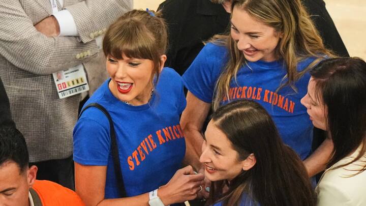 Taylor Swift attends Knicks' record-breaking rally over Spurs in Game 4 of the NBA Finals amid impending wedding with Travis Kelce Taylor Swift attends Knicks' record-breaking rally over Spurs in Game 4 of the NBA Finals amid impending wedding with Travis Kelce