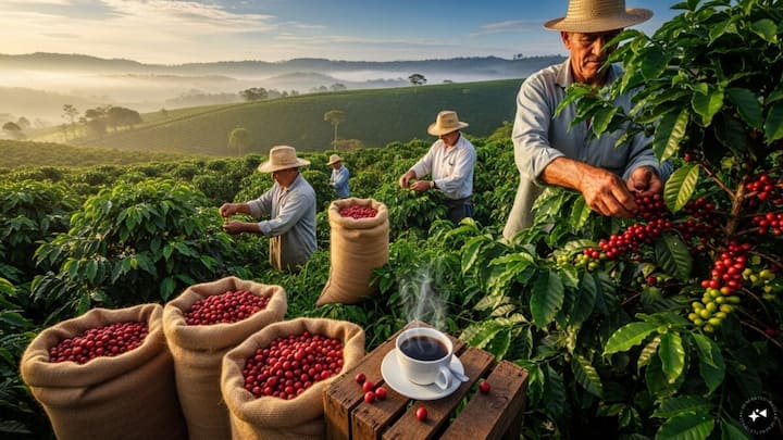 Which country is most famous for coffee production?