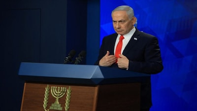 Israeli Prime Minister Benjamin Netanyahu holds a news conference, following the US-Iran deal, in Jerusalem. Reuters File