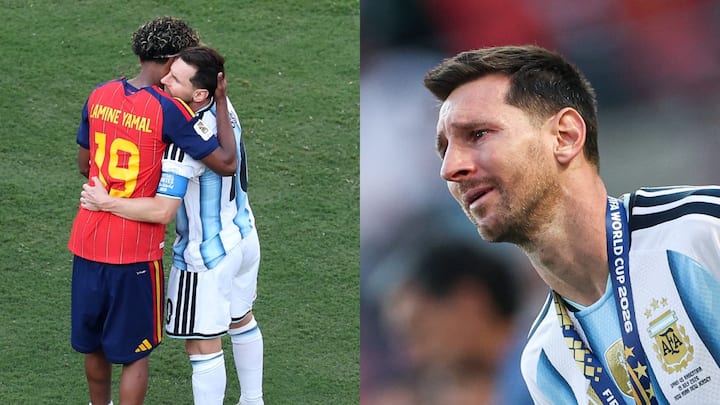 Messi breaks down after World Cup defeat, shares touching hug with Lamine Yamal Firstpost Image