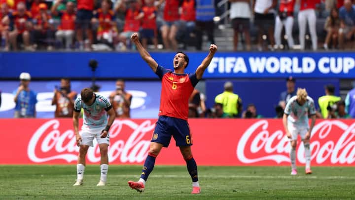 Mikel Merino on target as Spain edge Belgium 2-1 to reach World Cup semis