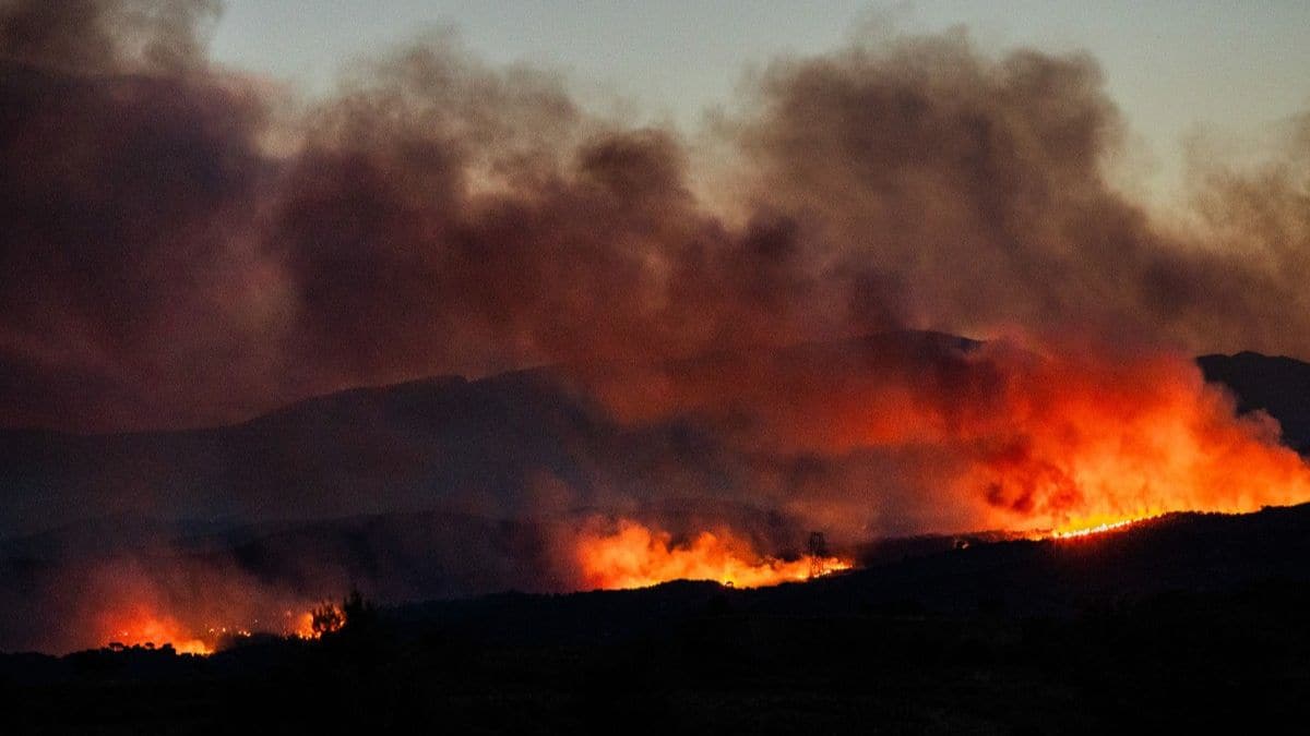Wildfires rage across southern Europe amid record heatwave