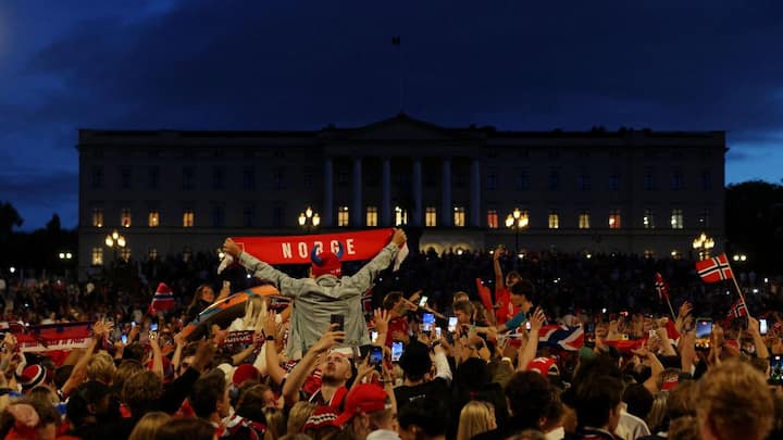 Norwegian fans celebrate historic World Cup run despite quarter-final loss to England