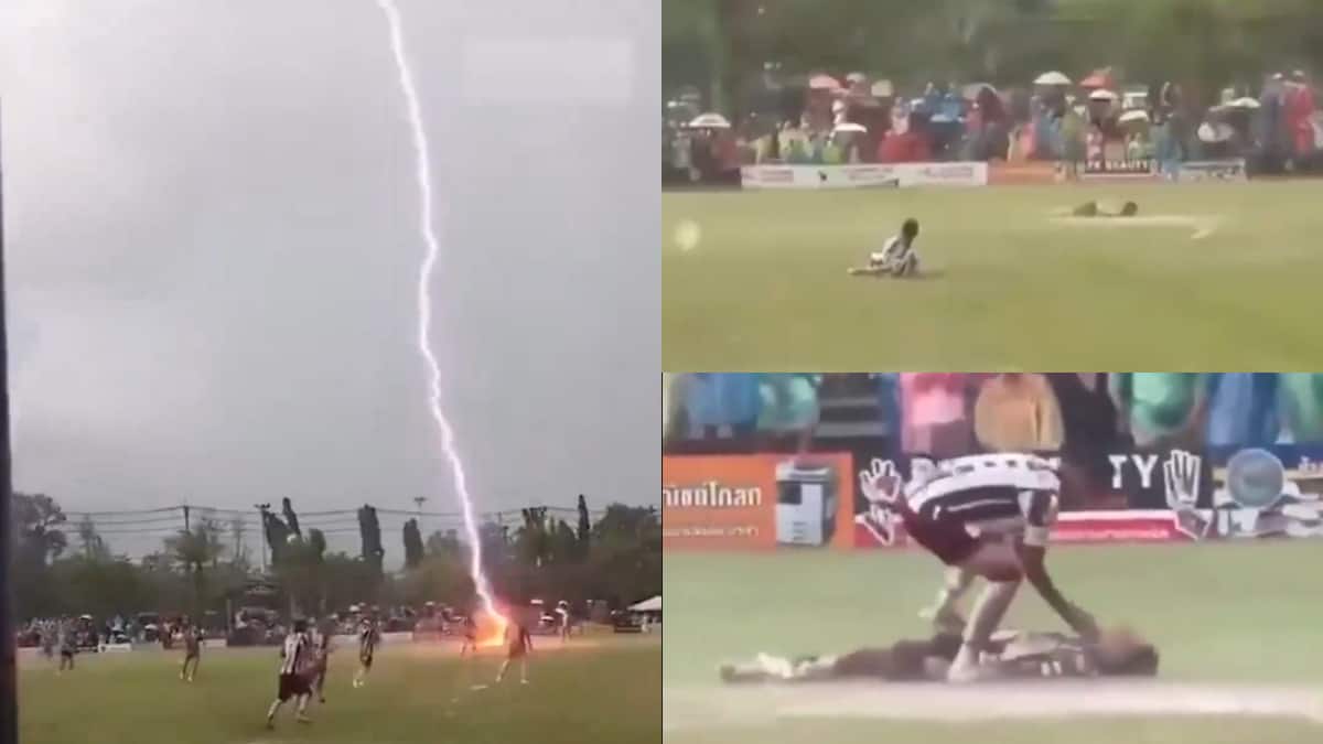 Football player fatally struck by lightning during Thailand match as several others injured