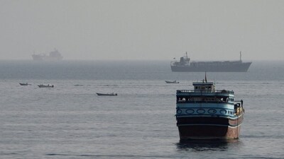 Vessels in the Strait of Hormuz, as seen from Musandam, Oman. Photo: File/Reuters
