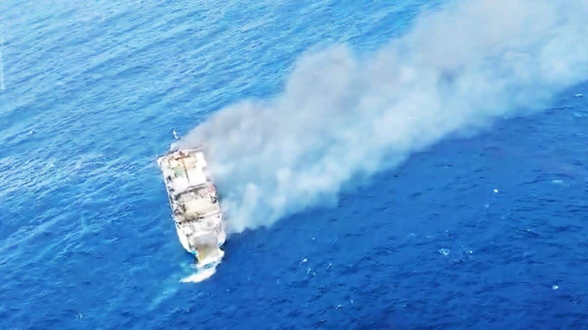 Over 100 rescued after ferry catches fire off Bali, Indonesia