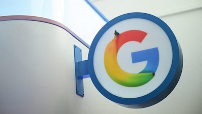 A specially designed Google logo, during the opening of Google's new Artificial Intelligence (AI) centre in Berlin, Germany. Photo: File/Reuters