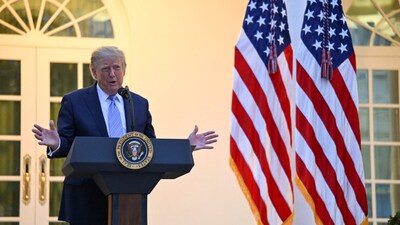 US President Donald Trump speaks as he hosts a dinner at the White House in Washington, D.C., US, September 17, 2026. File/Reuters