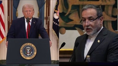 US President Donald Trump (R), Iran's Foreign Minister Abbas Araghchi. File Image: AP