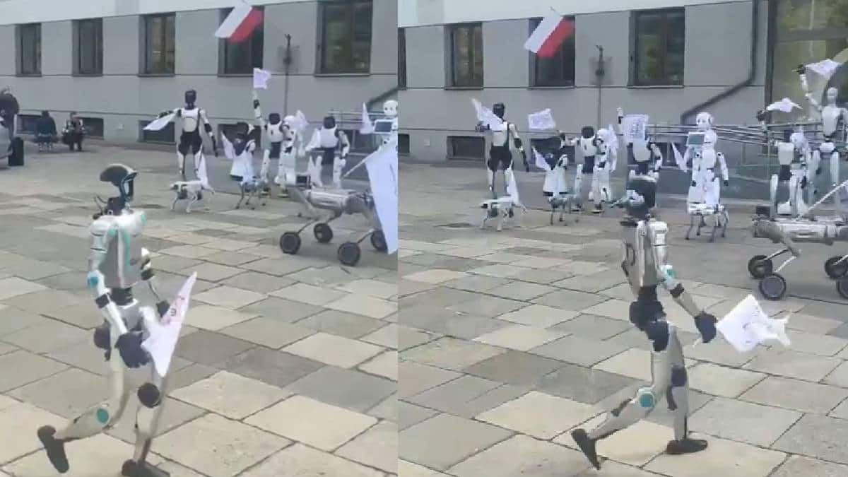 Robots Protest Against AI and Layoffs in an Unexpected Role Reversal, Watch Video”