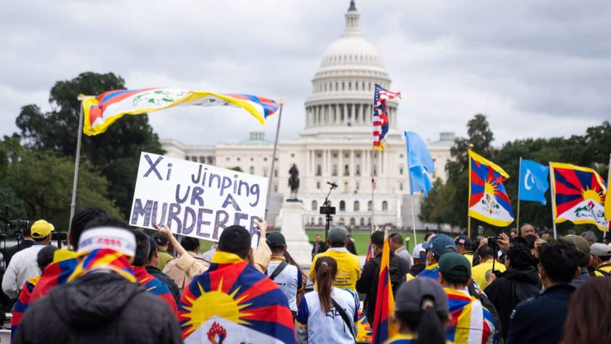As Trump hosts Xi, protests over Chinese acts in Tibet, Xinjiang rage next door to White House
