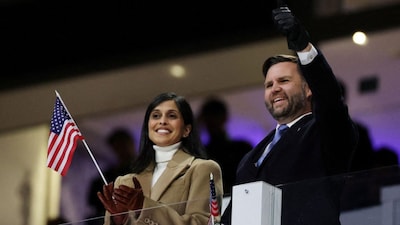 US Vice President JD Vance and Second lady Usha Vance are photographed during the opening ceremony of the 2026 Winter Olympics at San Siro Stadium, Milan, Italy, on February 06, 2026. (Photo: Yara Nardi/Reuters) 