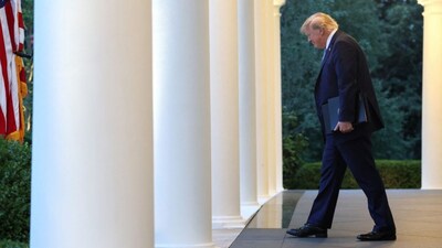 US President Donald Trump walks on his way to a dinner in the Rose Garden of the White House on September 17, 2026 in Washington, DC. (Photo: Anna Moneymaker/Getty Images via AFP)