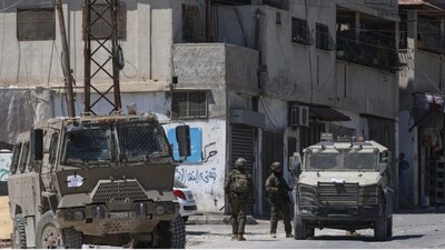Israeli army soldiers carry out a military operation at the Askar camp for Palestinian refugees, east of Nablus in the Israeli-occupied West Bank on September 4, 2026.- AFP
