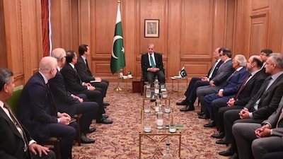 Pakistan Prime Minister Shehbaz Sharif held meetings with senior executives of leading global financial institutions, including Barclays, J.P. Morgan, Citi, BlackRock and Rothschild & Co, during his visit to the UK.Image courtesy: @PakPMO/X
