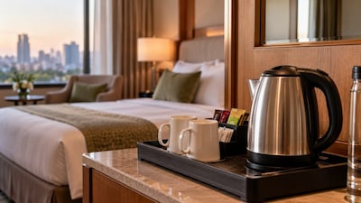 Travellers share unsettling experiences online, raising fresh questions about in-room hygiene and everyday hotel conveniences like kettle. Photo: AI-generated
