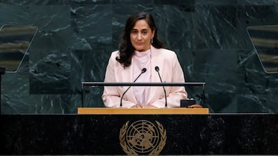 Canada's Foreign Minister, Anita Anand, addresses the 81st United Nations General Assembly at UN headquarters in New York City, US, September 26, 2026. Reuters