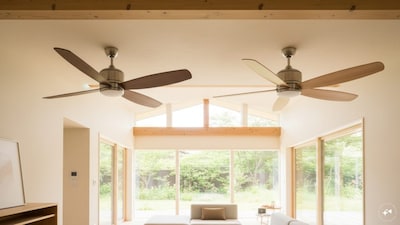 Ceiling fans with three, four or five blades each balance airflow, noise, and drag differently, and blade count alone doesn't determine performance. AI-generated Image