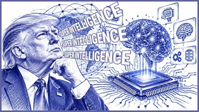US President Donald Trump has announced that the US will now refer to Artificial Intelligence as Super Intelligence. Firstpost Graphic