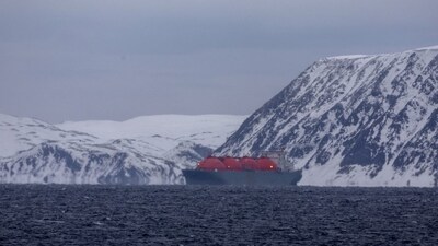 An LNG tanker waits to dock at Western Europe's largest liquefied natural gas plant Hammerfest LNG, in Hammerfest, Norway. File/Reuters